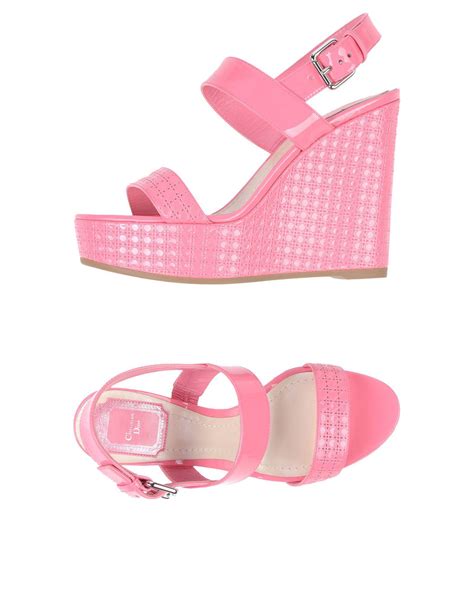 dior pink wedge|genuine christian dior sandals.